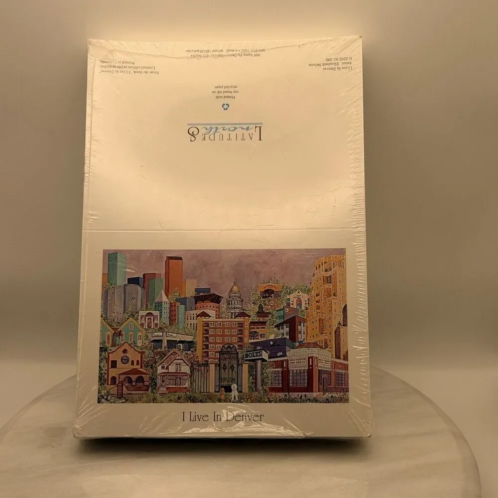 Elizabeth Nelson I Live In Denver 5x7 Note Cards Sealed 40-50 Est NOS